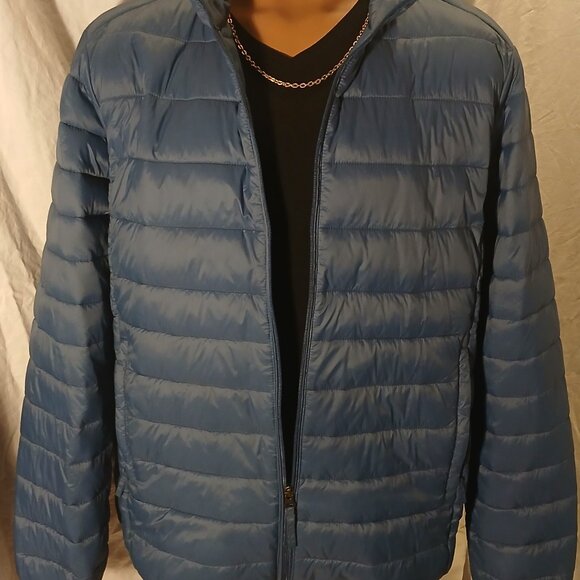 Amazon Essentials Mens light blue Puffer jacket size XL/EG/TG - Picture 1 of 4